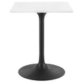 Lippa 24" Square Wood Dining Table - Black White