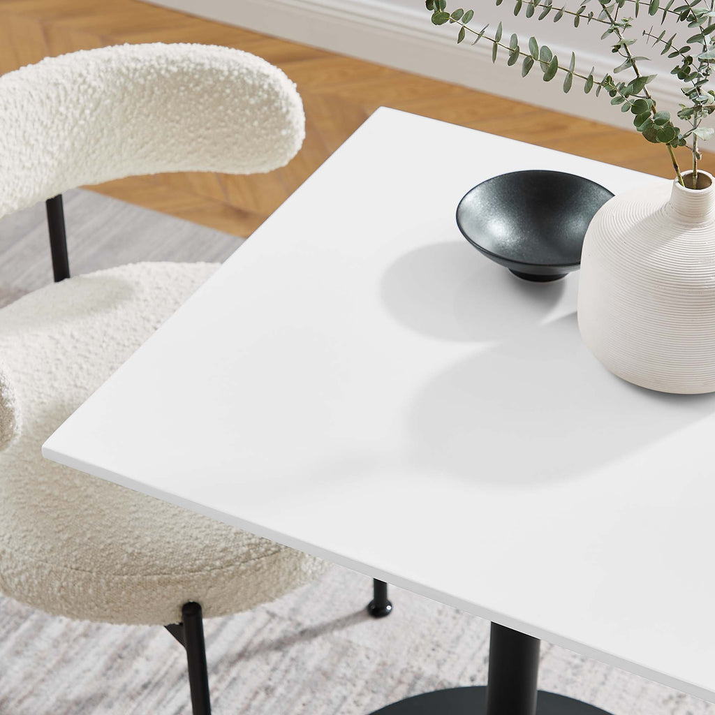 Lippa 24" Square Wood Dining Table - Black White