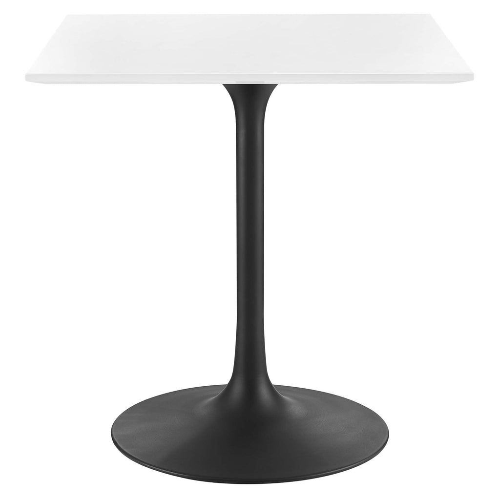 Lippa 28" Square Wood Dining Table - Black White