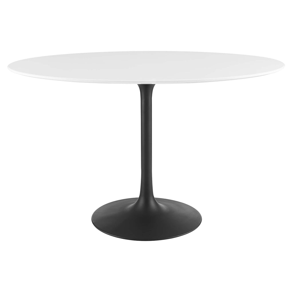 Lippa 48" Oval Wood Dining Table - Black White