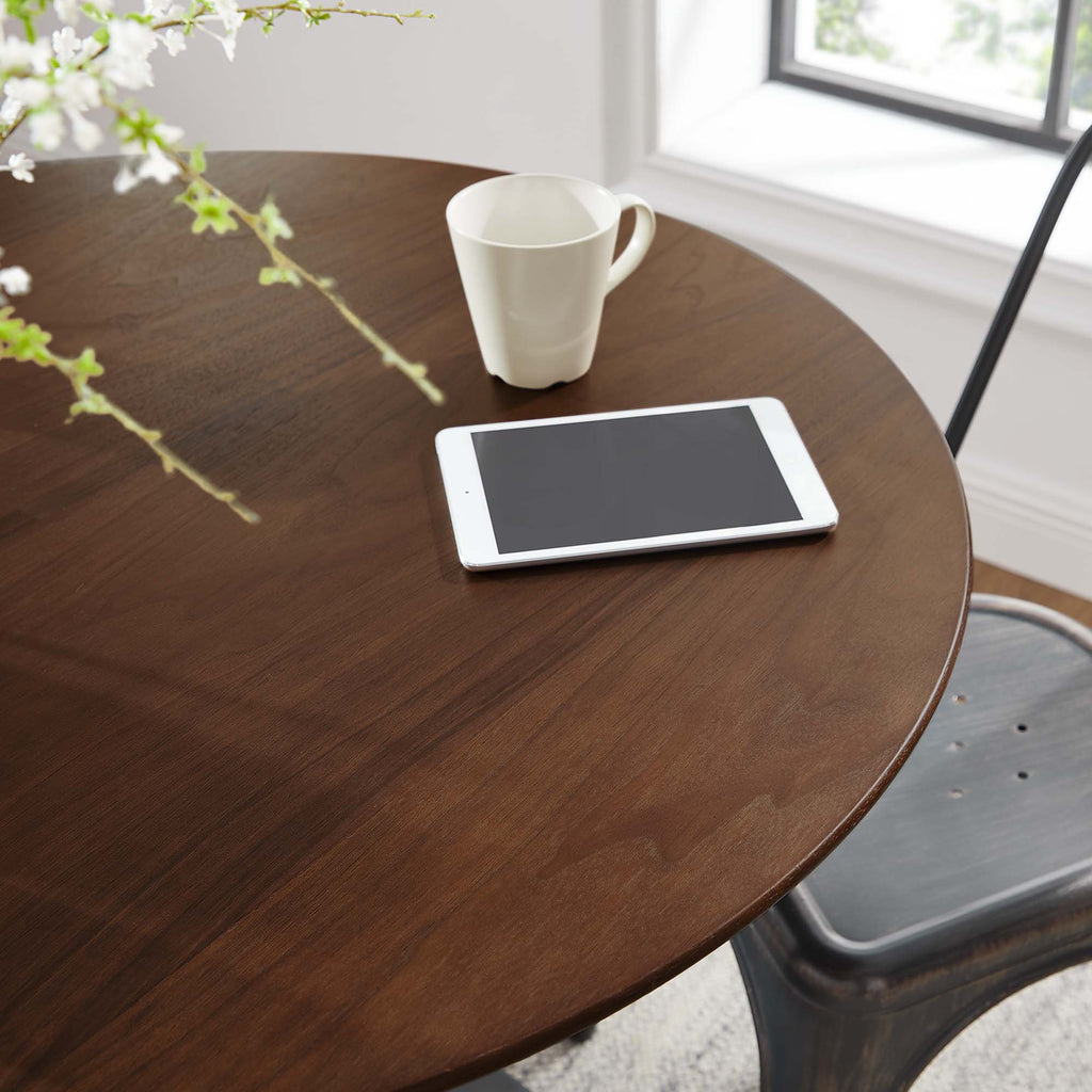 Lippa 36" Round Wood Dining Table - Black Walnut