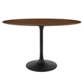 Lippa 48" Oval Wood Dining Table - Black Walnut