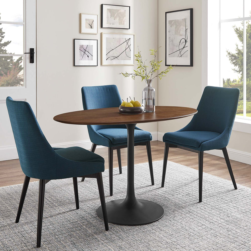 Lippa 48" Oval Wood Dining Table - Black Walnut