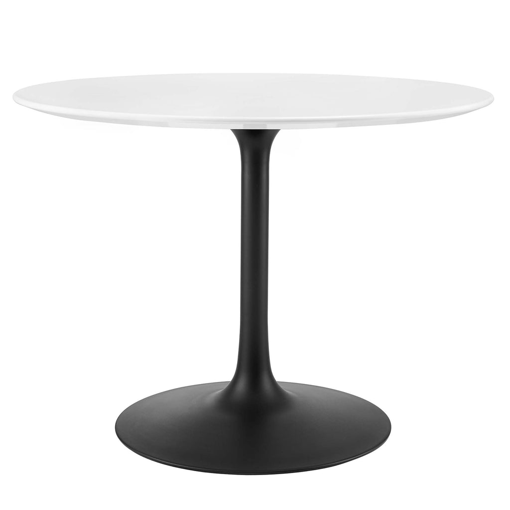 Lippa 40" Round Wood Dining Table - Black White