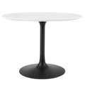 Lippa 40" Round Wood Dining Table - Black White