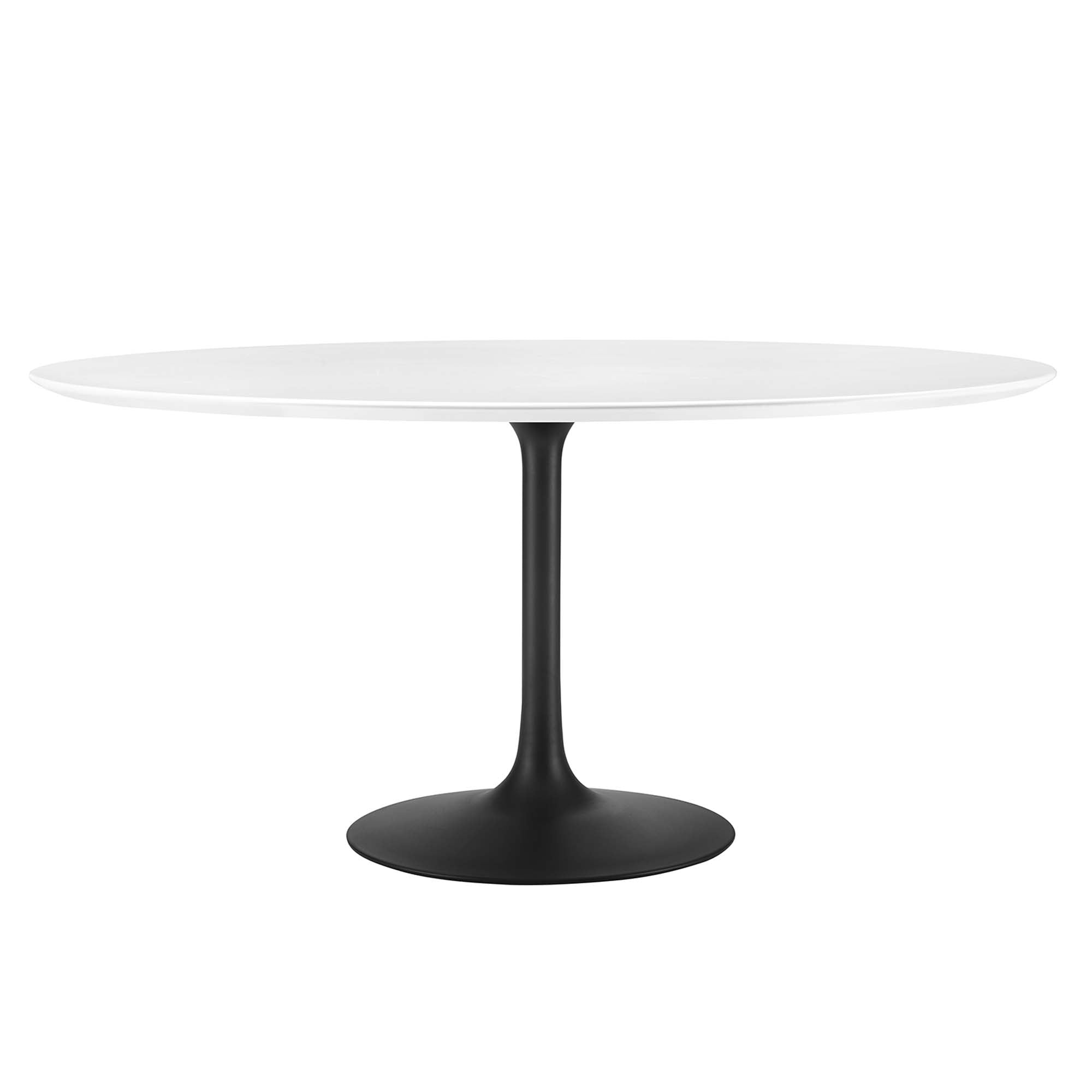 Lippa 60" Round Wood Dining Table - Black White