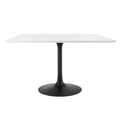 Lippa 48" Square Wood Dining Table - Black White