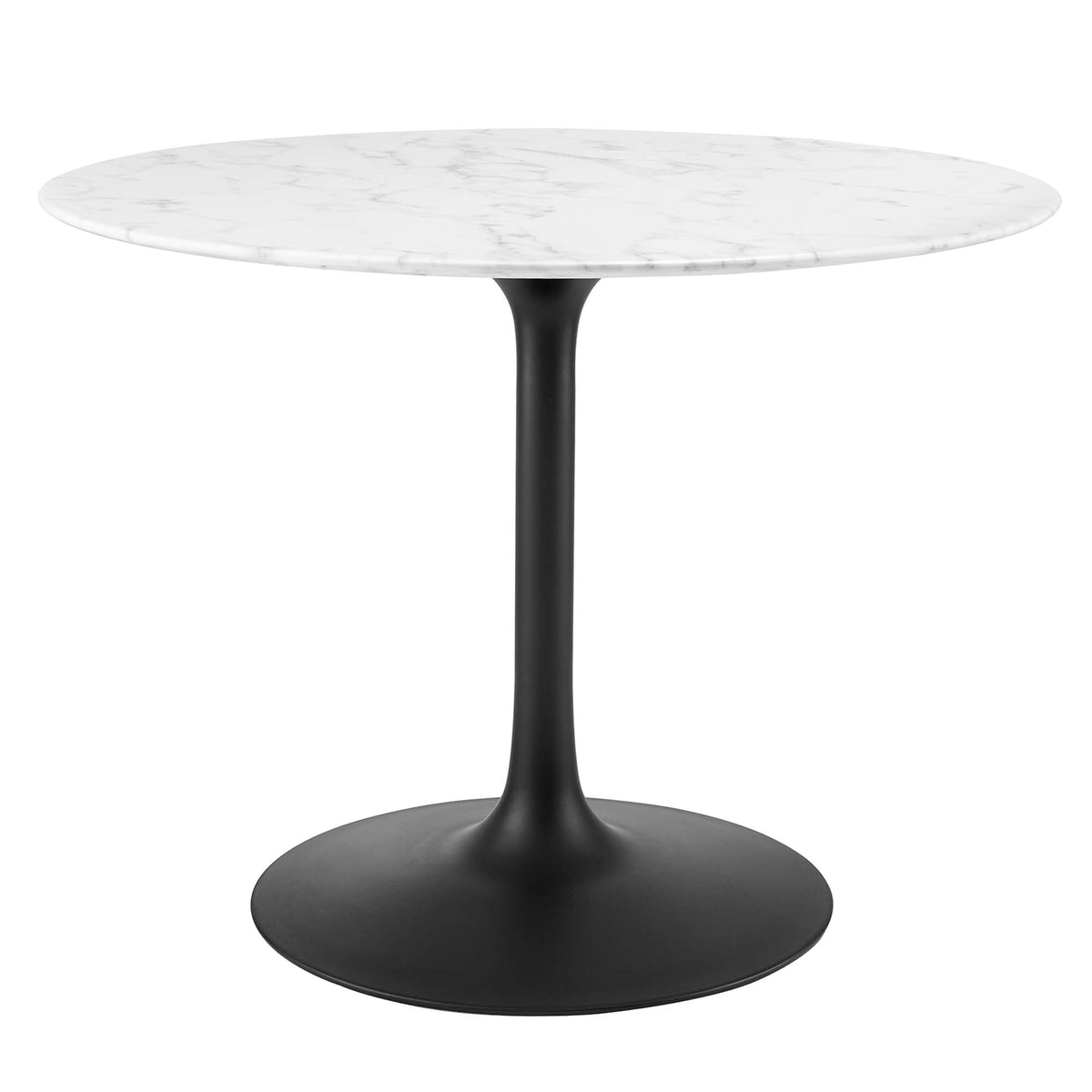 Lippa 40" Round Faux Marble Dining Table - Black White