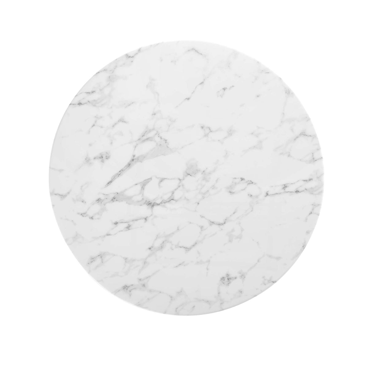 Lippa 40" Round Faux Marble Dining Table - Black White