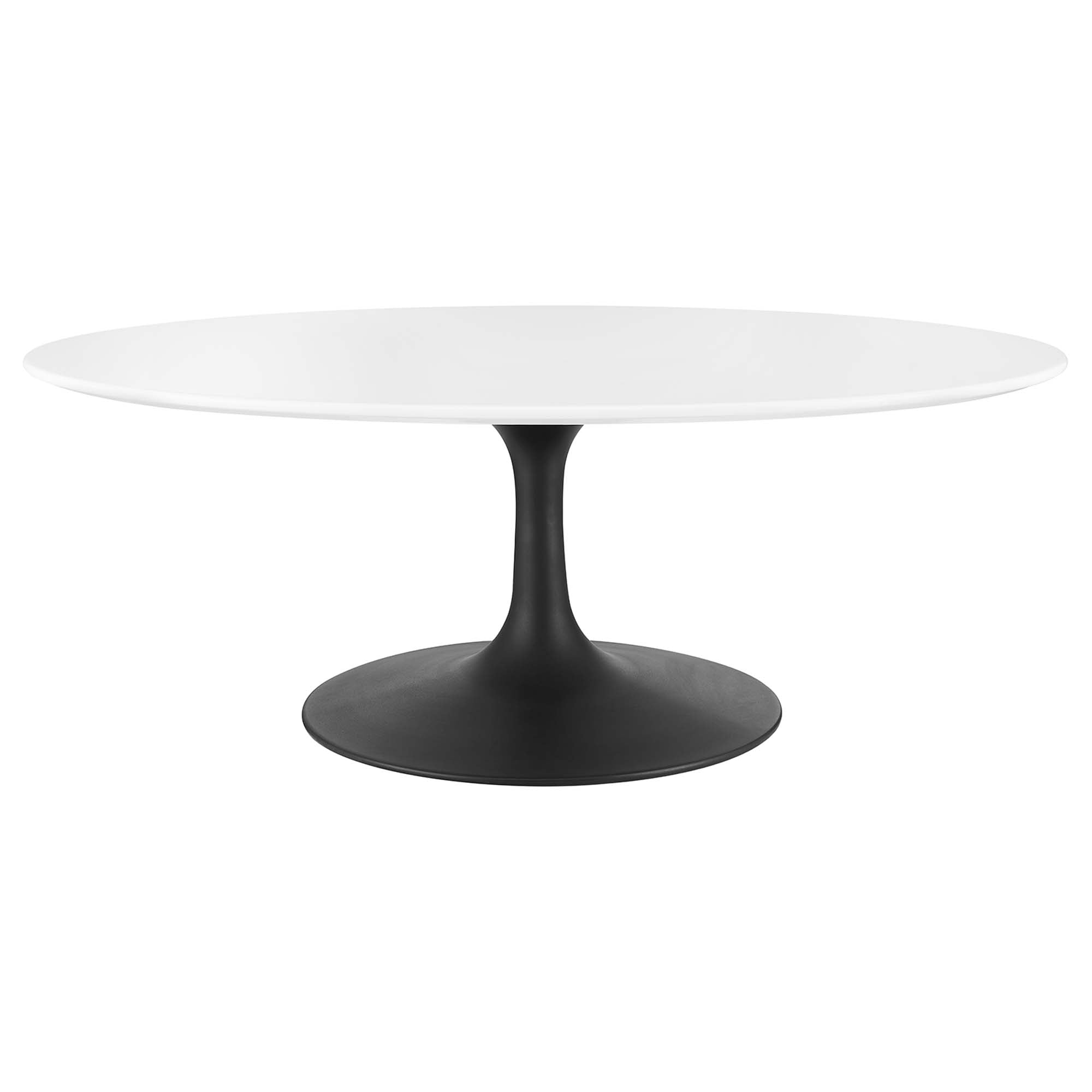 Lippa 42" Oval Wood Coffee Table - Black White