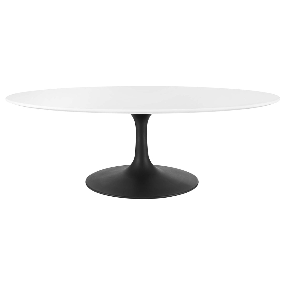 Lippa 48" Oval Wood Coffee Table - Black White