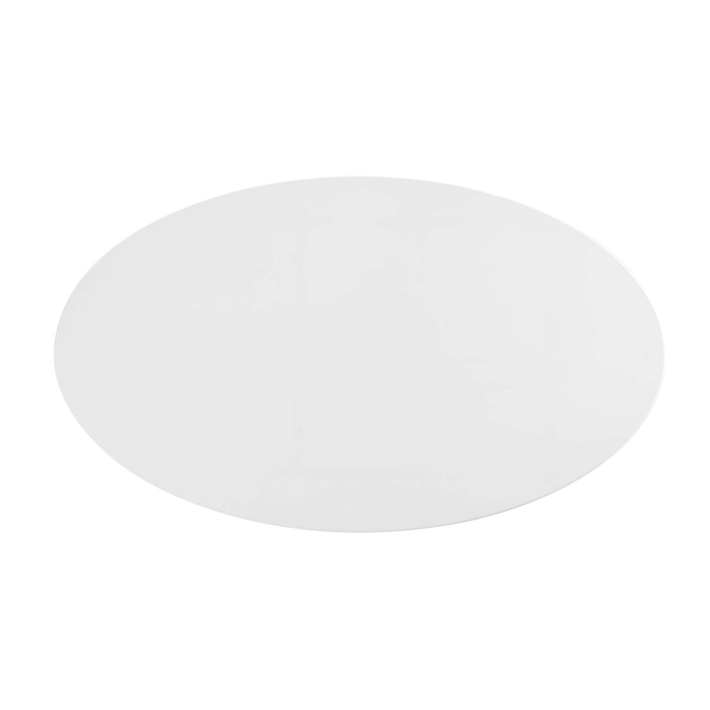 Lippa 48" Oval Wood Coffee Table - Black White