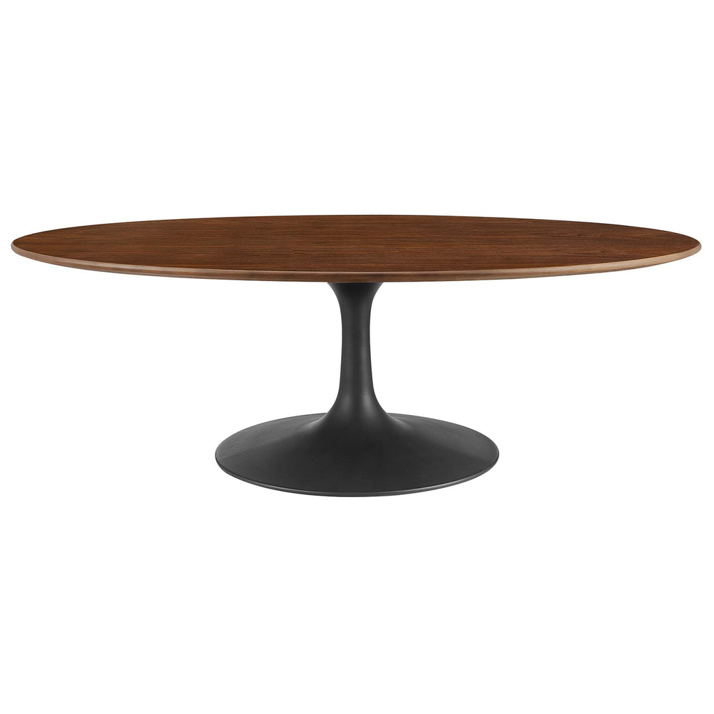 Lippa 48" Oval Wood Coffee Table - Black Walnut