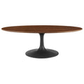 Lippa 48" Oval Wood Coffee Table - Black Walnut