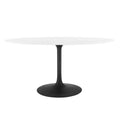 Lippa 60" Oval Wood Dining Table - Black White