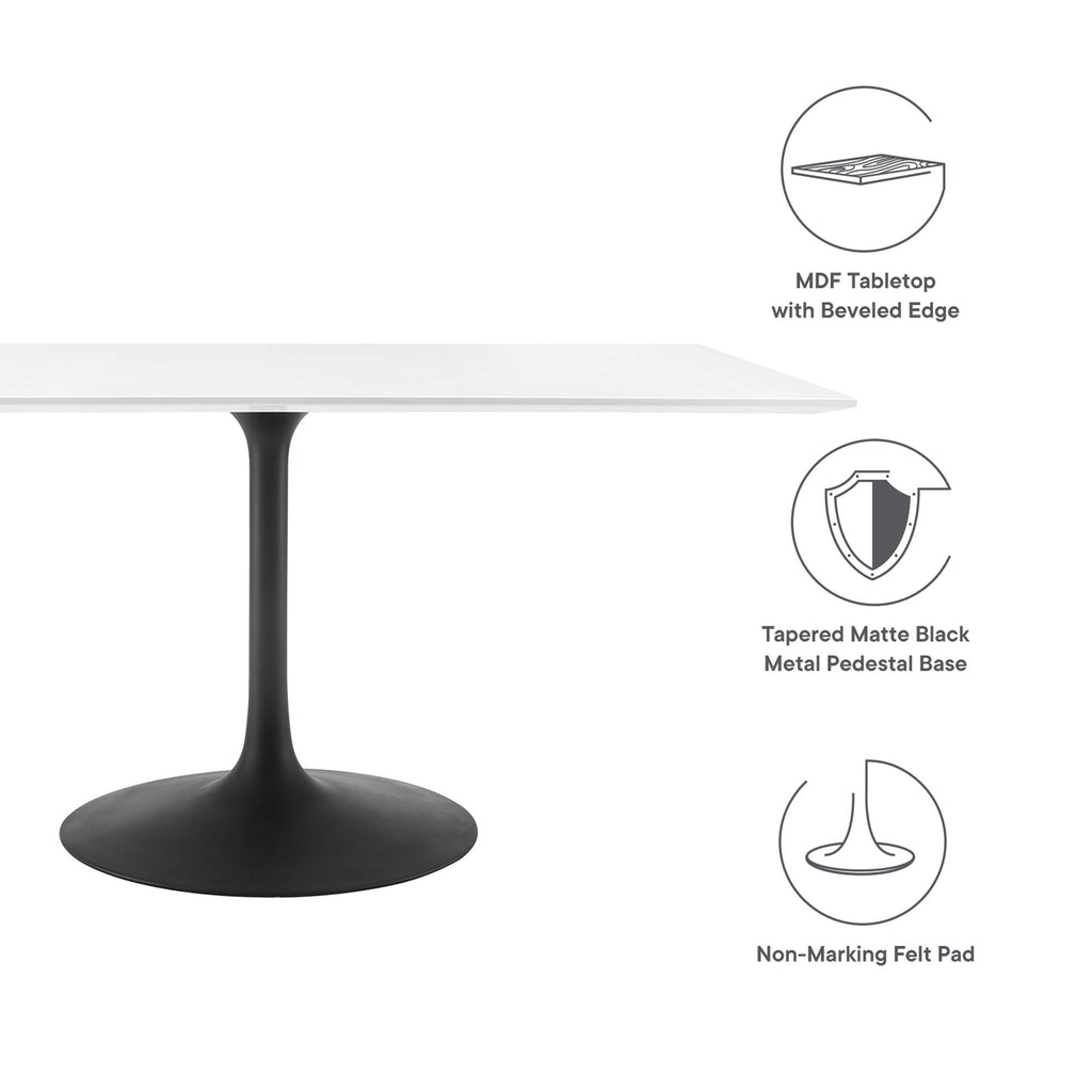Lippa 60" Rectangle Wood Dining Table - Black White