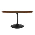 Lippa 60" Oval Walnut Wood Dining Table - Black Walnut