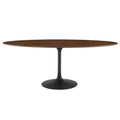 Lippa 78" Oval Walnut Wood Dining Table - Black Walnut