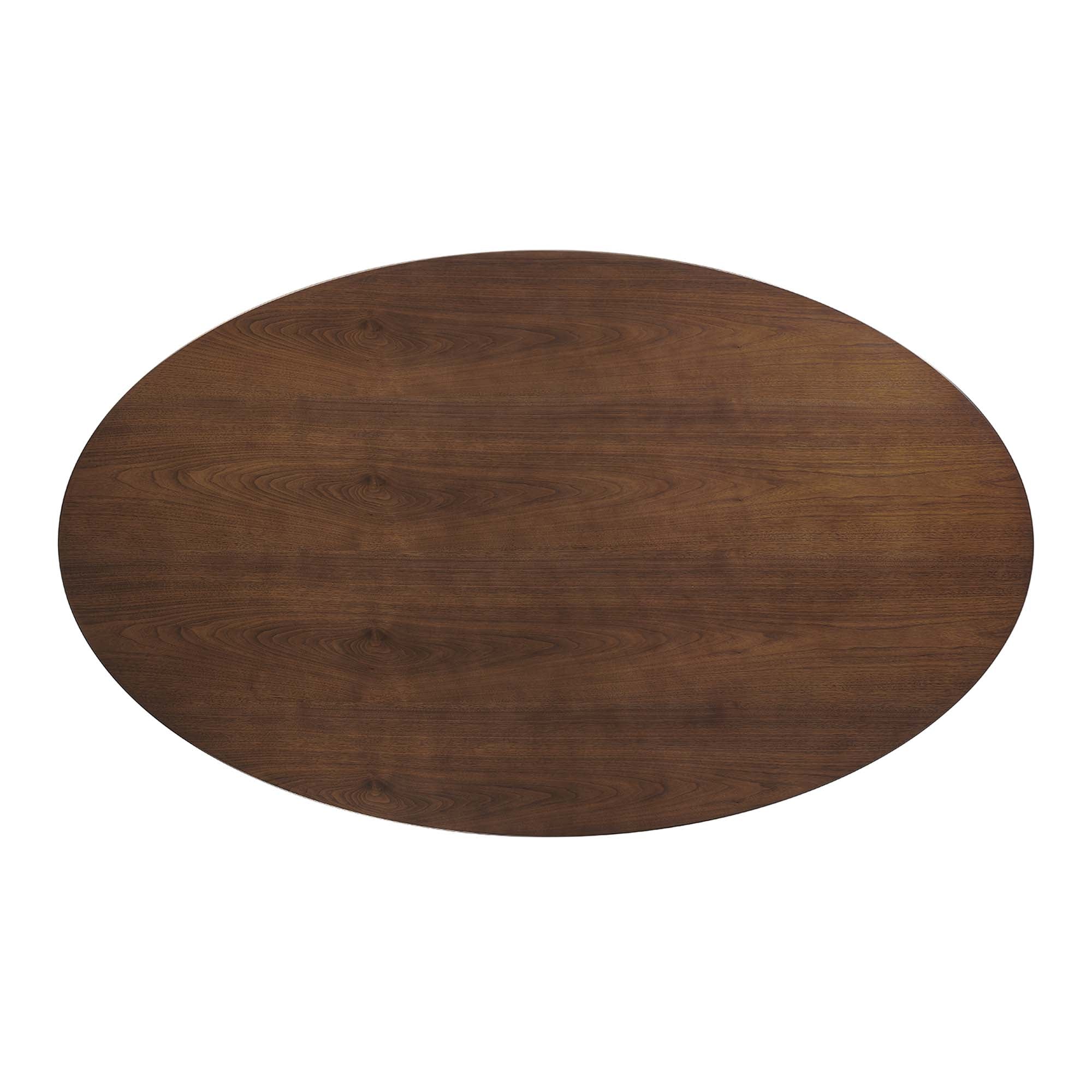 Lippa 78" Oval Walnut Wood Dining Table - Black Walnut