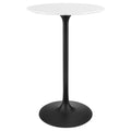 Lippa 28" Round Wood Bar Table - Black White