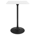 Lippa 28" Square Wood Bar Table - Black White