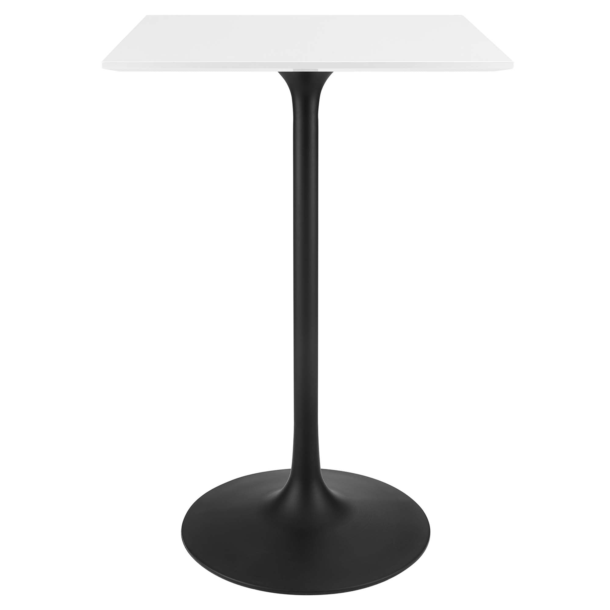Lippa 28" Square Wood Bar Table - Black White