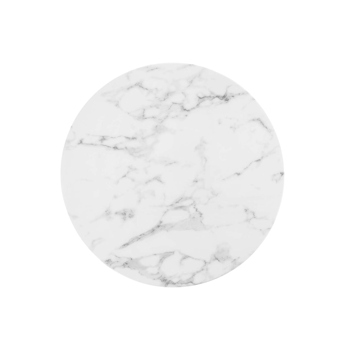 Lippa 28" Round Faux Marble Bar Table - Black White