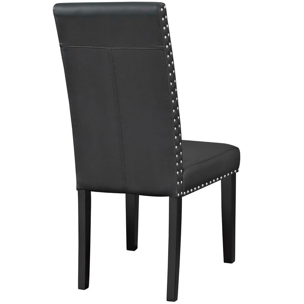 Parcel Vinyl Dining Side Chair Set of 2 - Black