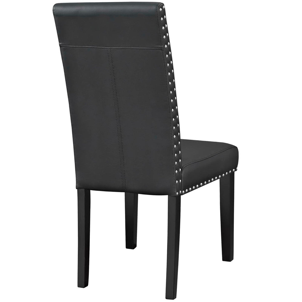Parcel Vinyl Dining Side Chair Set of 2 - Black