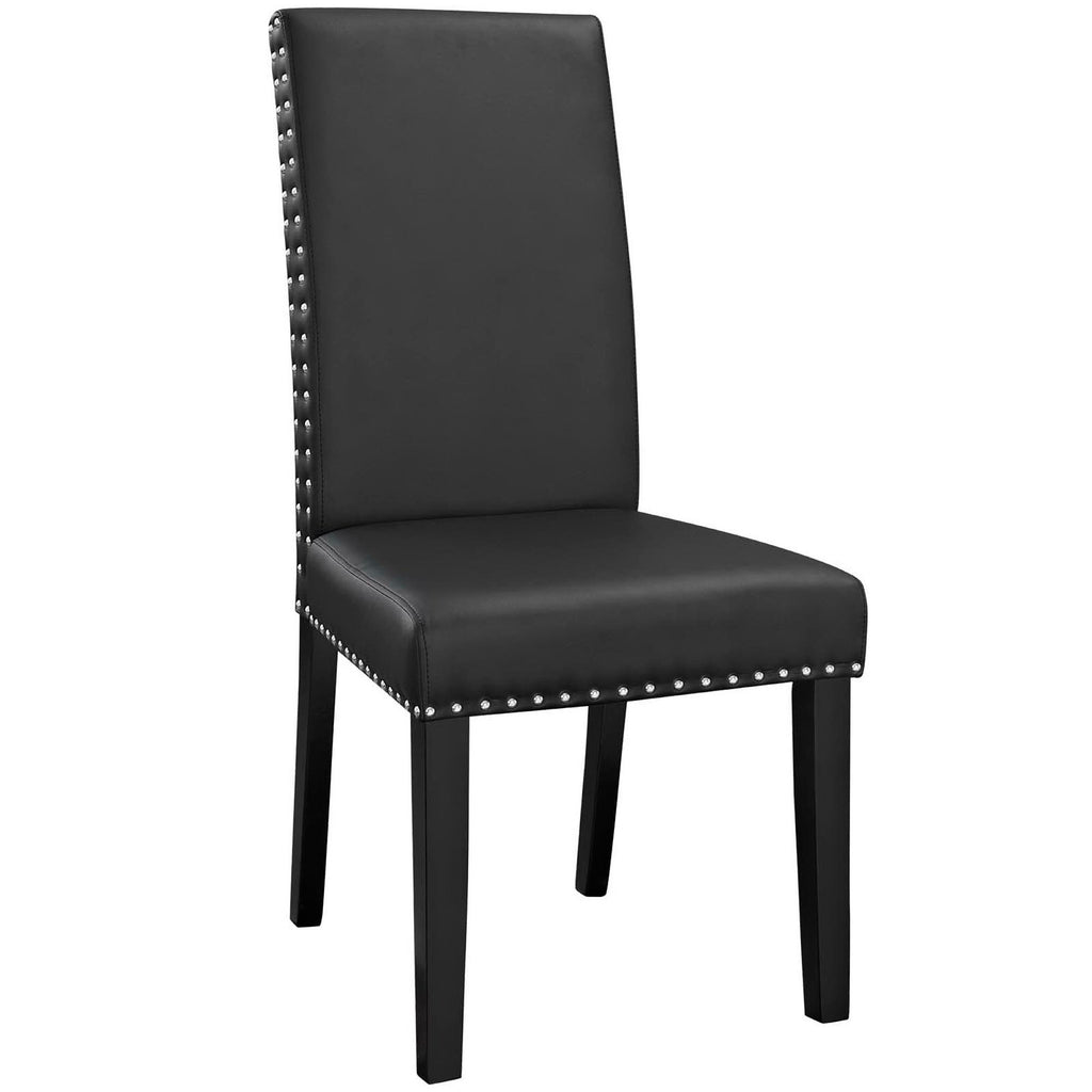 Parcel Vinyl Dining Side Chair Set of 4 - Black