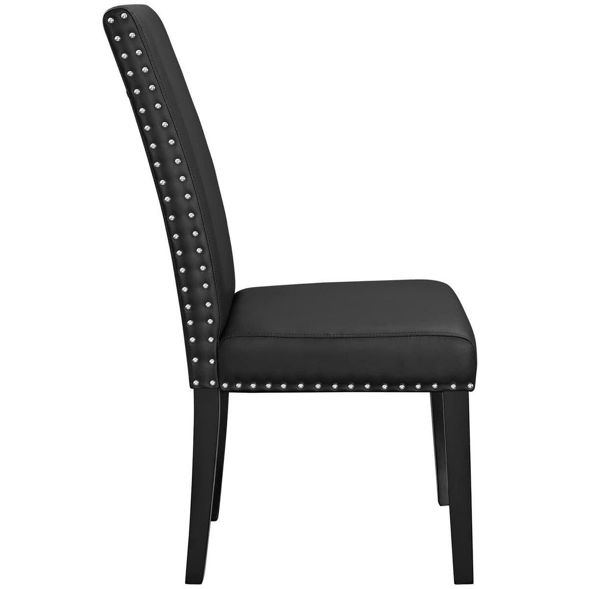 Parcel Vinyl Dining Side Chair Set of 4 - Black
