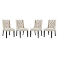 Baronet Fabric Dining Chair Set of 4 - Beige