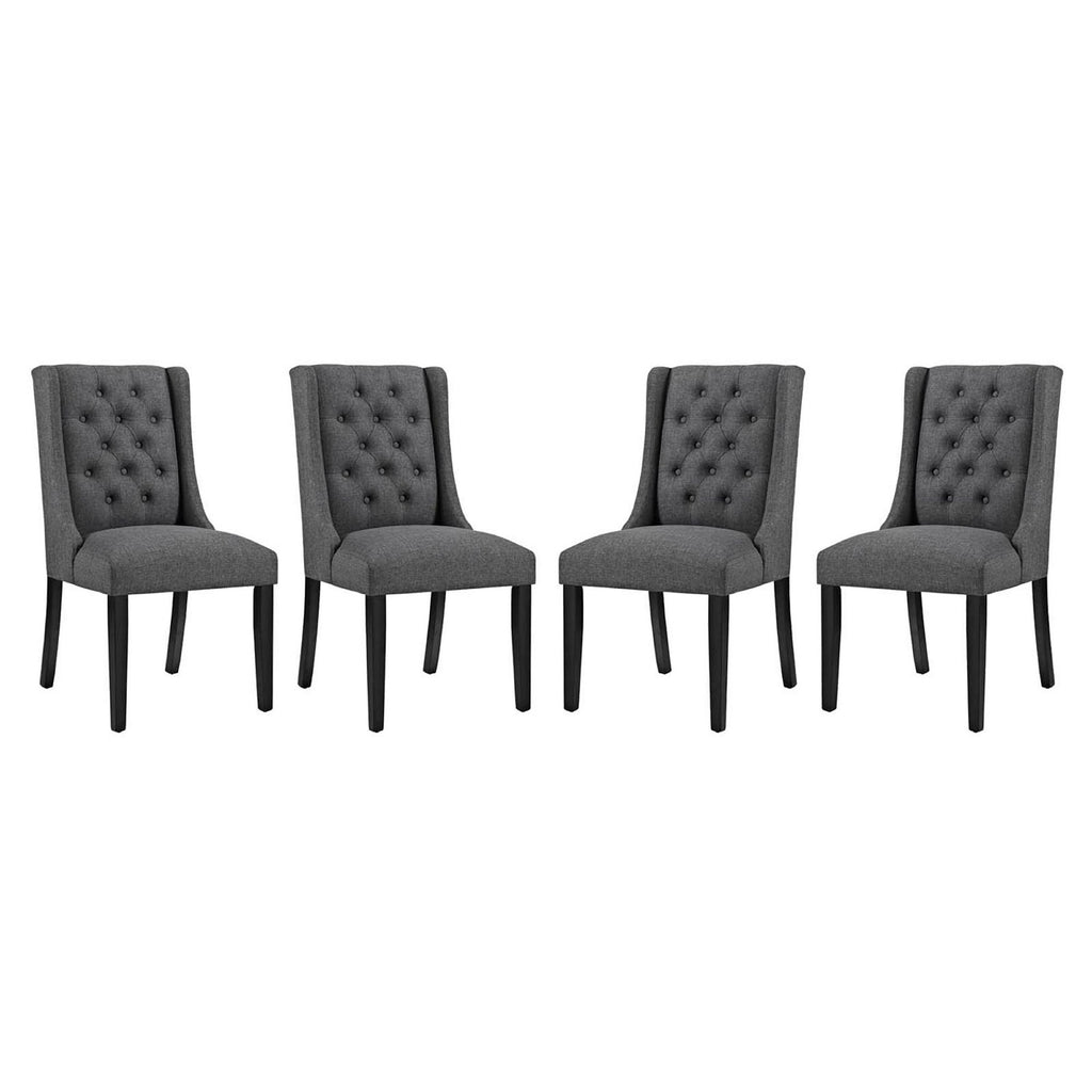 Baronet Fabric Dining Chair Set of 4 - Gray