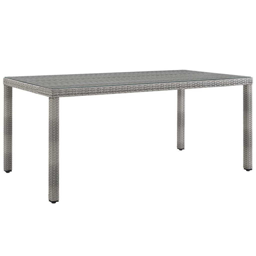 Aura 7 Piece Outdoor Patio Wicker Rattan Set - Gray Navy