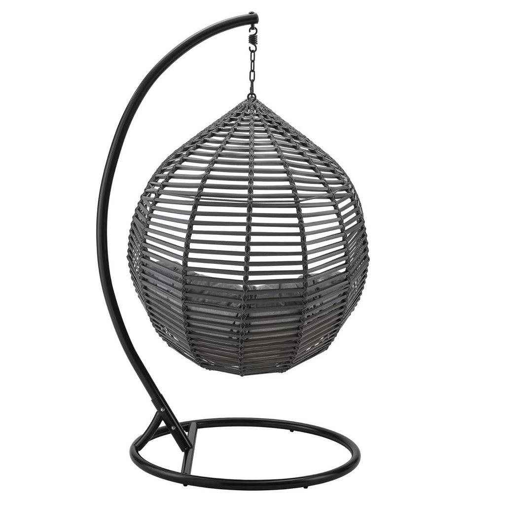 Garner Teardrop Outdoor Patio Swing Chair - Gray Gray