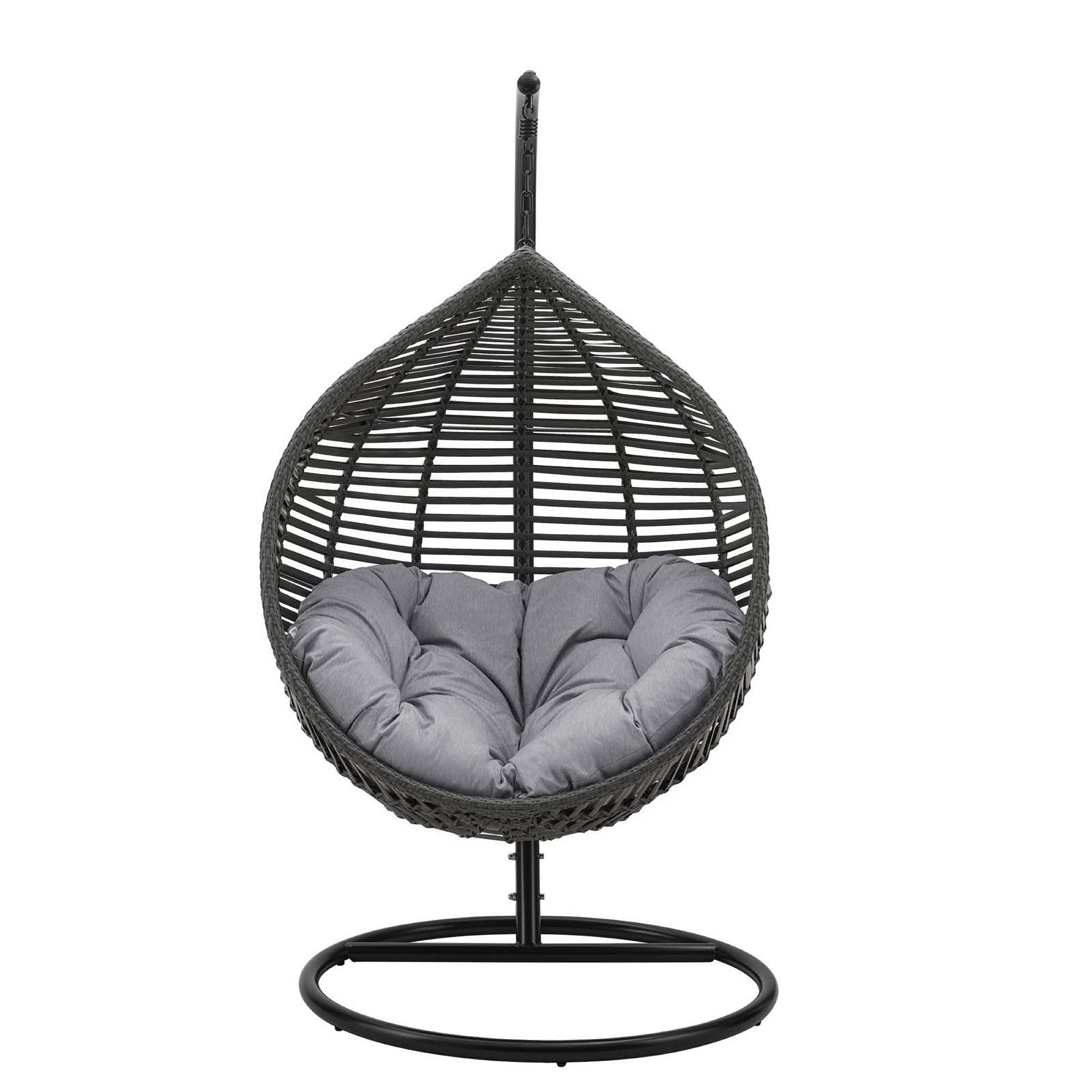 Garner Teardrop Outdoor Patio Swing Chair - Gray Gray