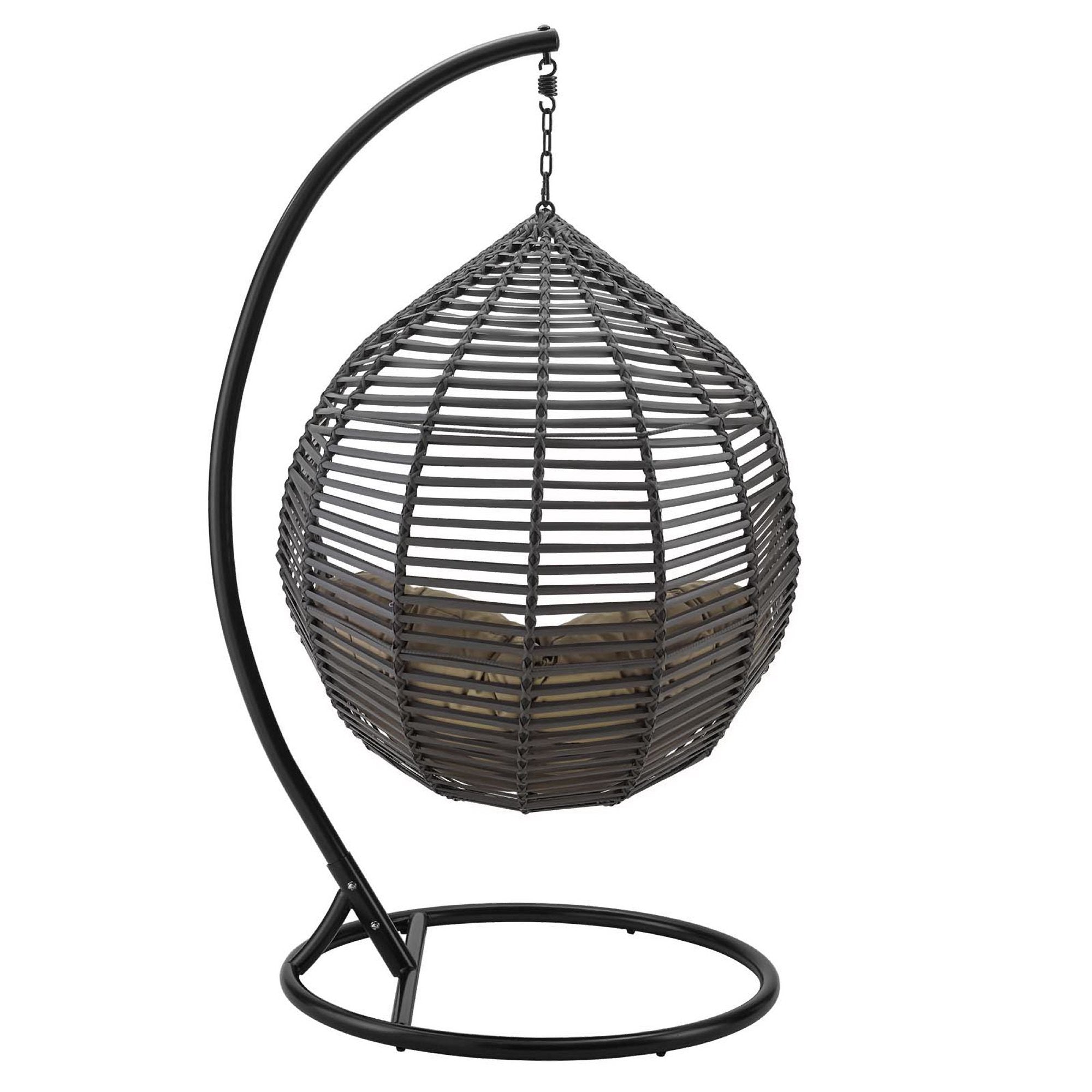 Garner Teardrop Outdoor Patio Swing Chair - Gray Mocha