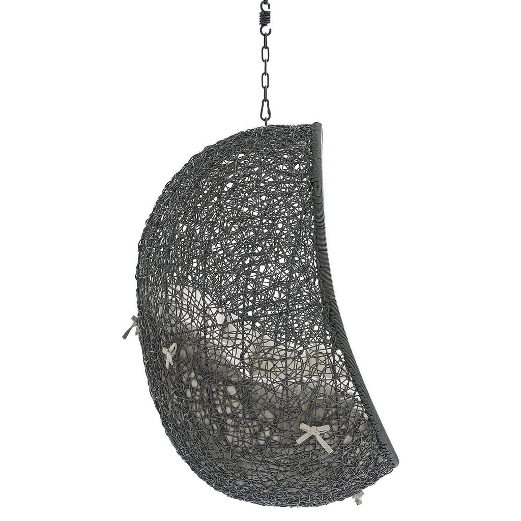 Hide Sunbrella Fabric Swing Outdoor Patio Lounge Chair Without Stand - Gray Beige