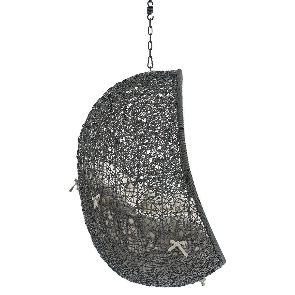 Hide Sunbrella Fabric Swing Outdoor Patio Lounge Chair Without Stand - Gray Beige