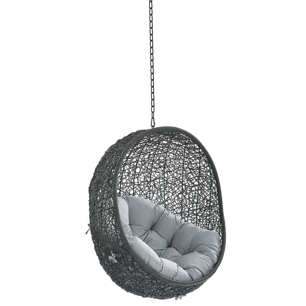 Hide Sunbrella Fabric Swing Outdoor Patio Lounge Chair Without Stand - Gray Gray