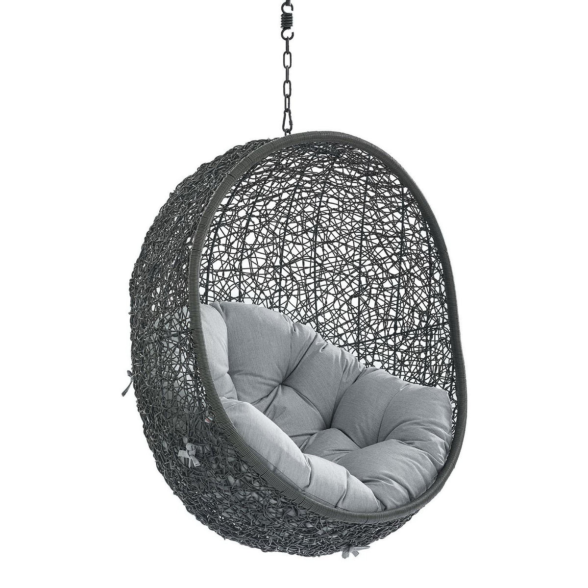 Hide Sunbrella Fabric Swing Outdoor Patio Lounge Chair Without Stand - Gray Gray