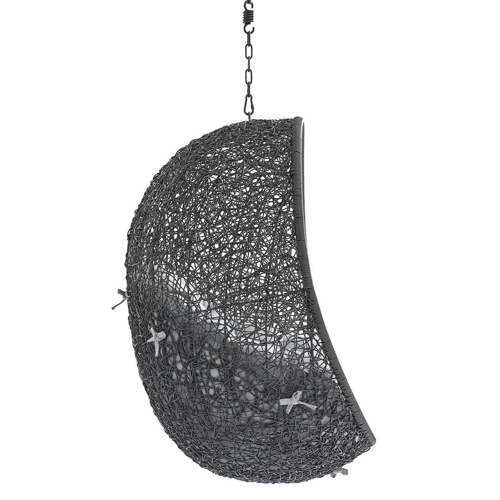 Hide Sunbrella Fabric Swing Outdoor Patio Lounge Chair Without Stand - Gray Gray