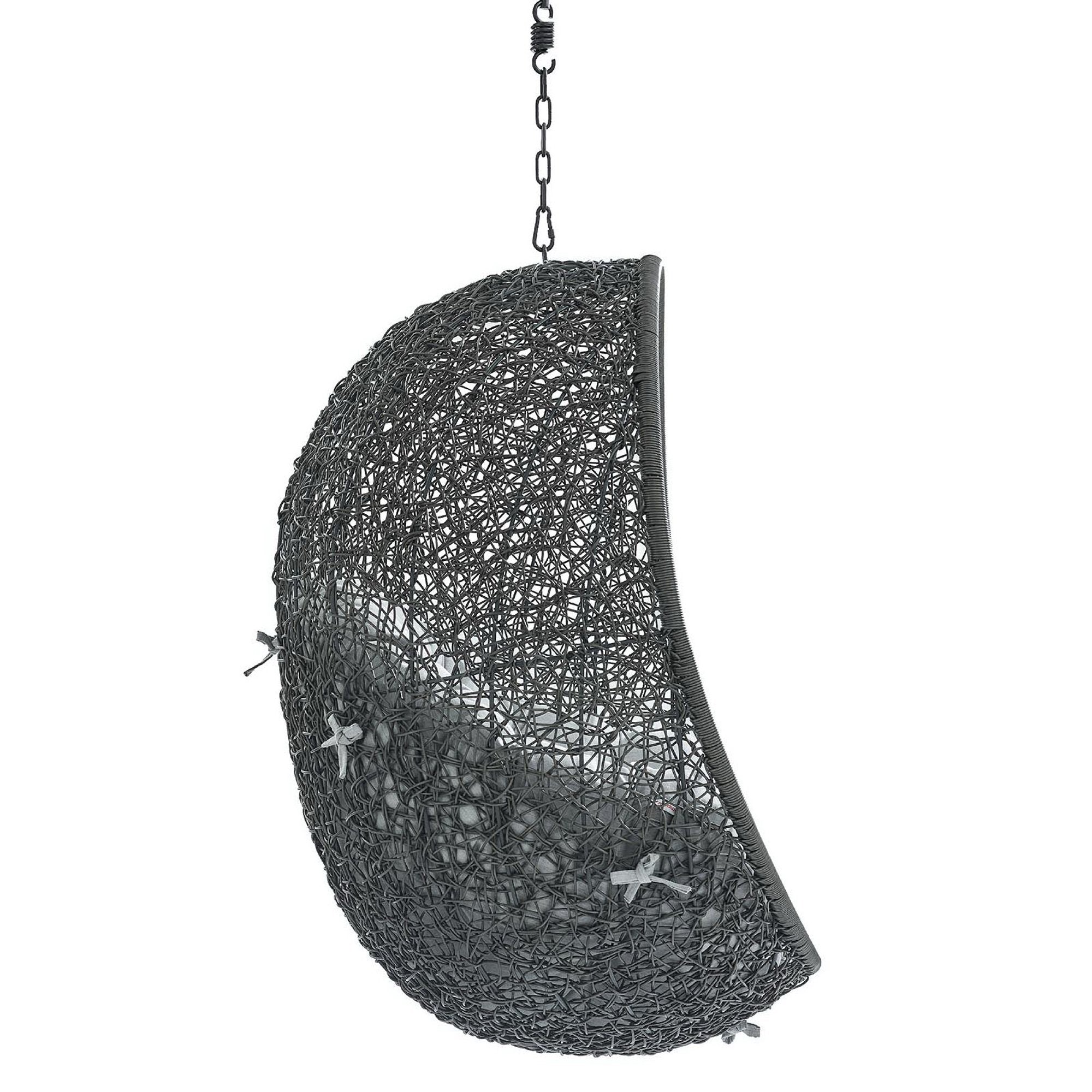 Hide Sunbrella Fabric Swing Outdoor Patio Lounge Chair Without Stand - Gray Gray