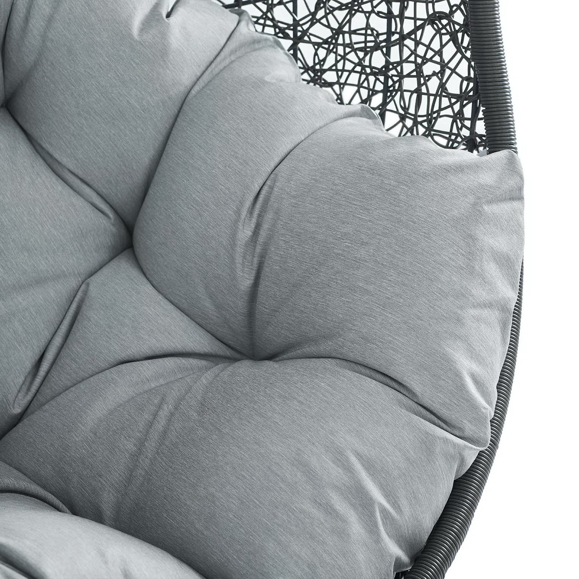 Hide Sunbrella Fabric Swing Outdoor Patio Lounge Chair Without Stand - Gray Gray