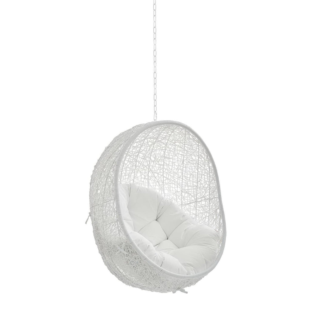 Hide Sunbrella Fabric Swing Outdoor Patio Lounge Chair Without Stand - White White