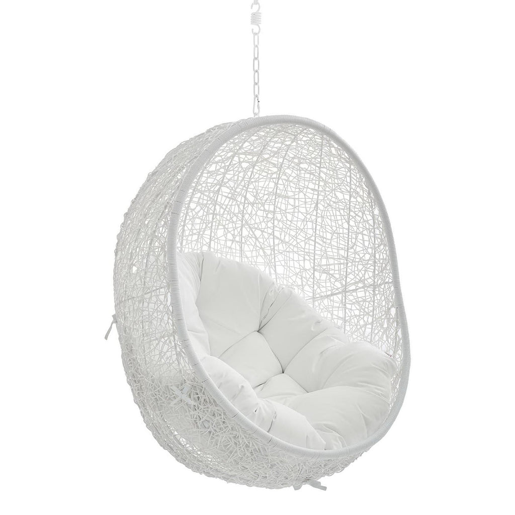 Hide Sunbrella Fabric Swing Outdoor Patio Lounge Chair Without Stand - White White