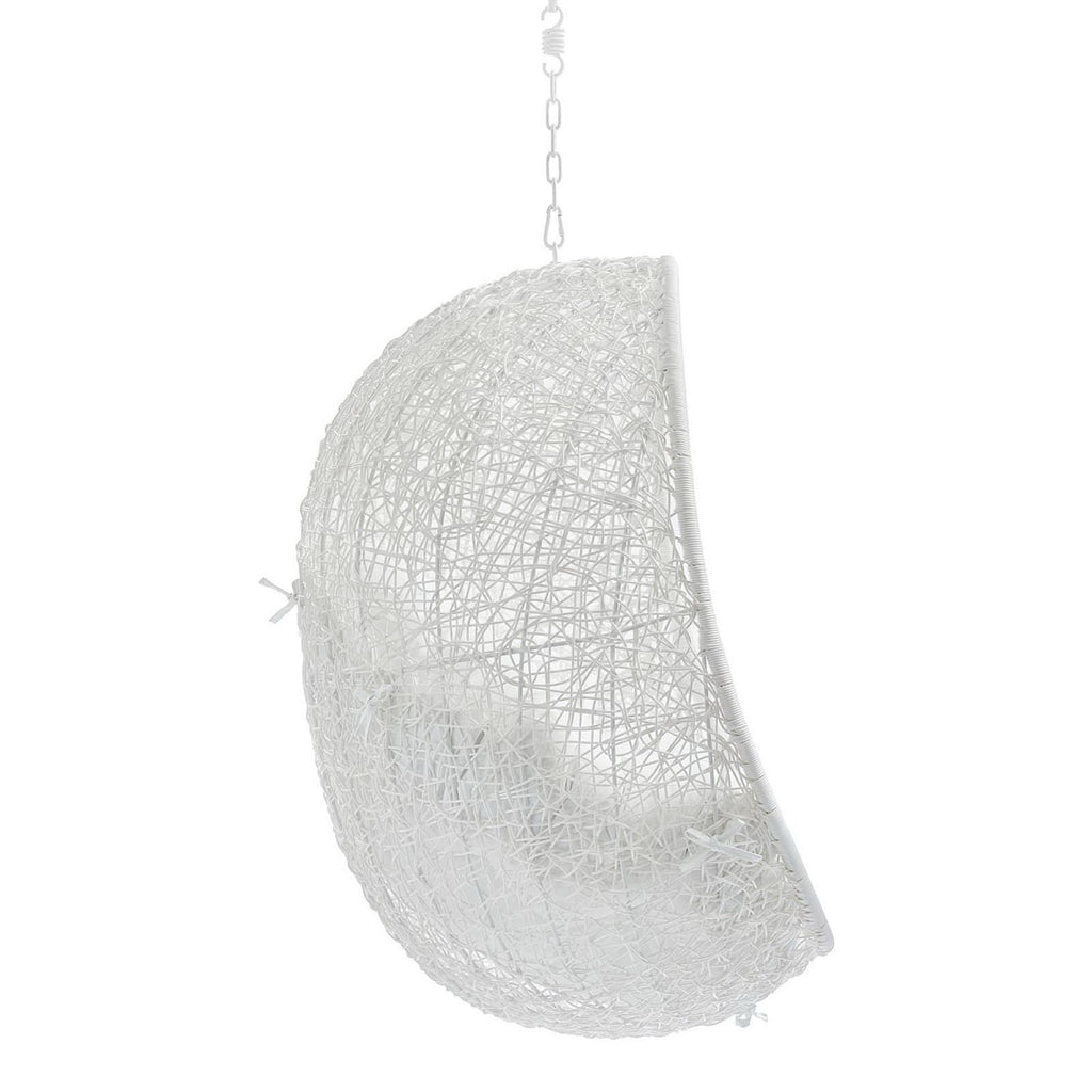 Hide Sunbrella Fabric Swing Outdoor Patio Lounge Chair Without Stand - White White
