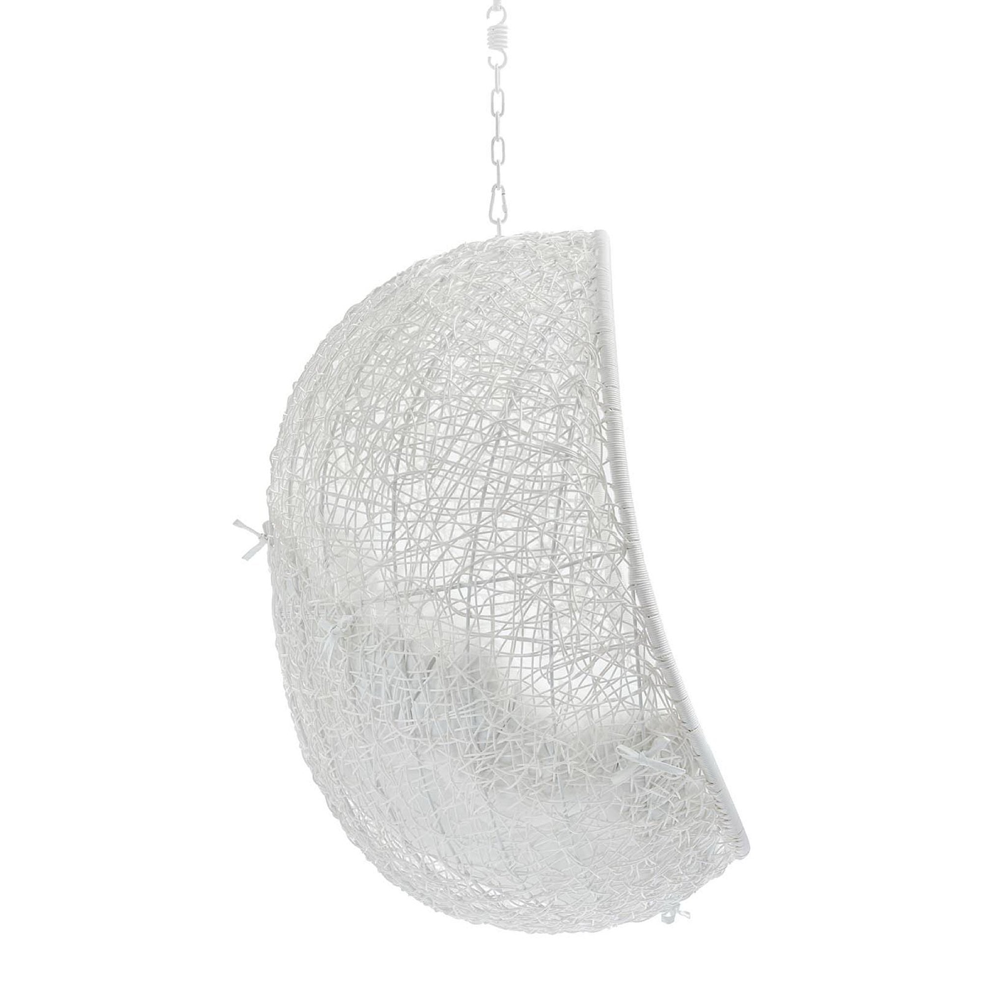 Hide Sunbrella Fabric Swing Outdoor Patio Lounge Chair Without Stand - White White