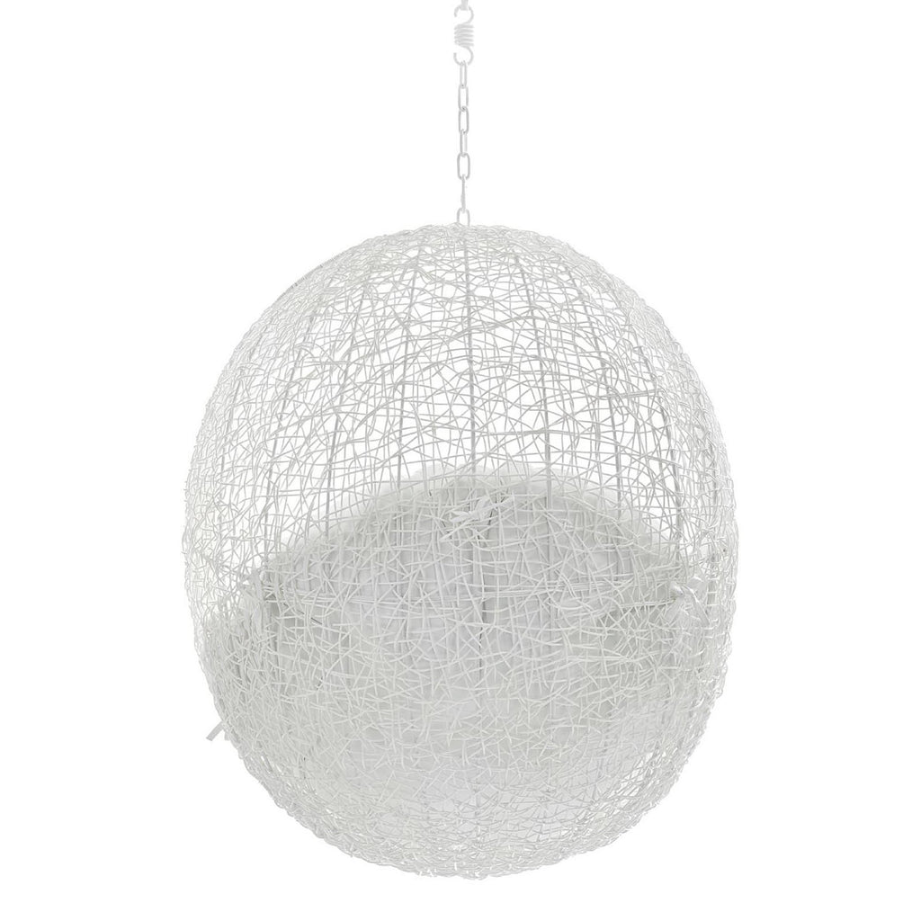 Hide Sunbrella Fabric Swing Outdoor Patio Lounge Chair Without Stand - White White