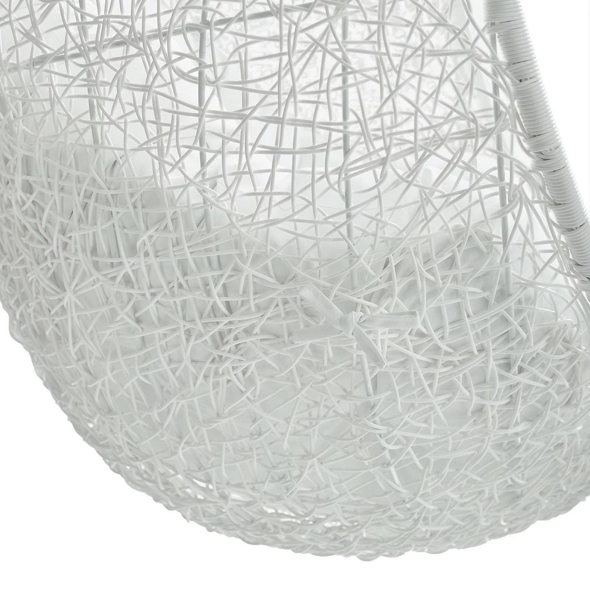 Hide Sunbrella Fabric Swing Outdoor Patio Lounge Chair Without Stand - White White